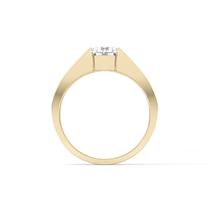 Round Cut 1.11 Carat Moissanite Men's Wedding Band - Tension Setting in Gold
