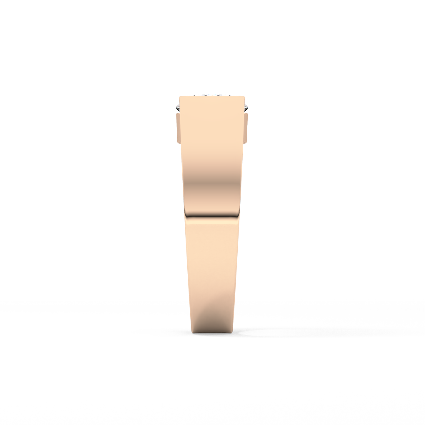 Round Cut 1.11 Carat Moissanite Men's Wedding Band - Tension Setting in Gold
