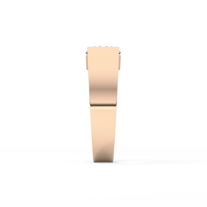 Round Cut 1.11 Carat Moissanite Men's Wedding Band - Tension Setting in Gold