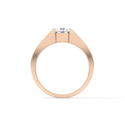 Round Cut 1.11 Carat Moissanite Men's Wedding Band - Tension Setting in Gold