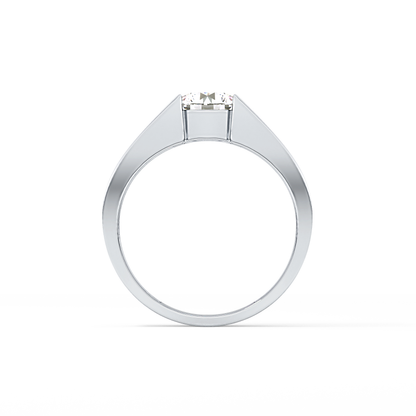 Round Cut 1.11 Carat Moissanite Men's Wedding Band - Tension Setting in Gold