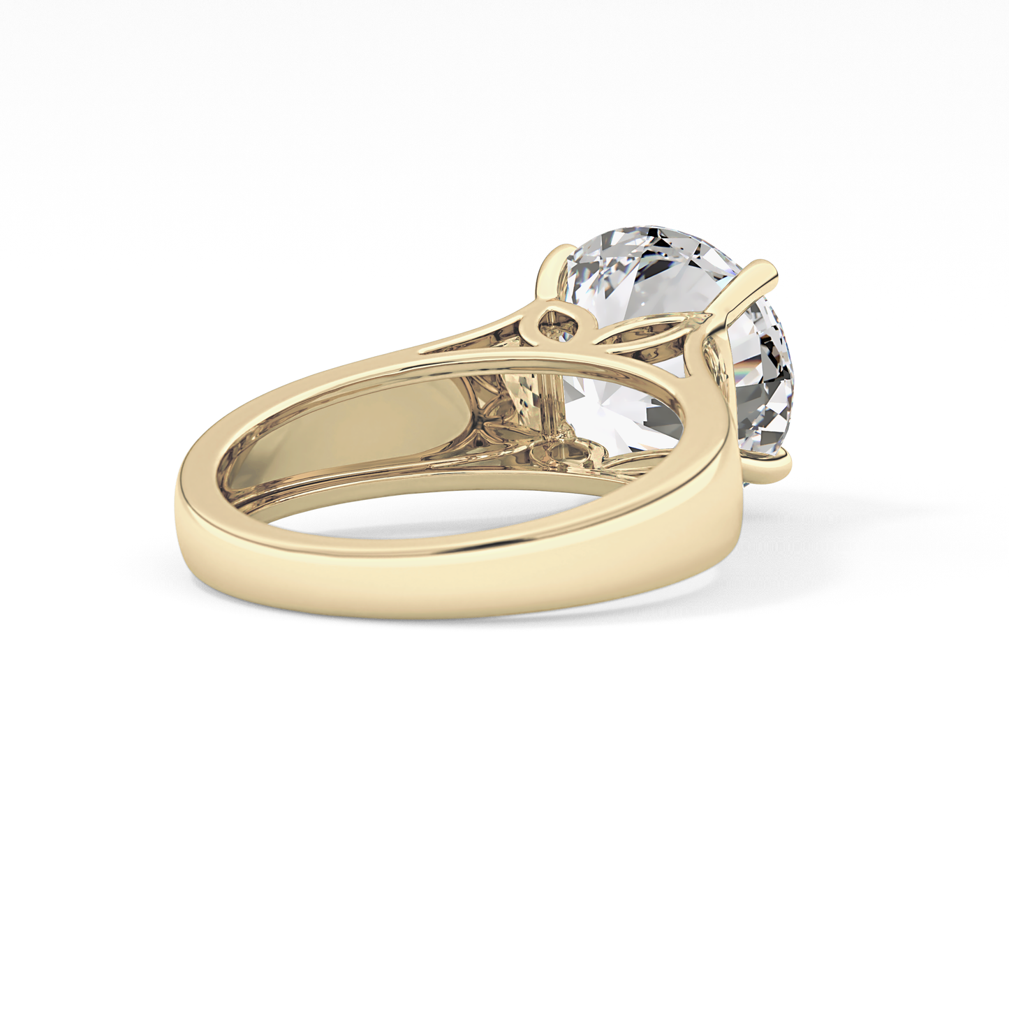 Round Solitaire Lab Grown Diamond Engagement Ring