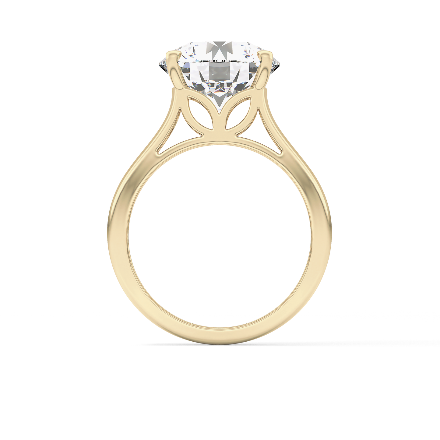 Round Solitaire Lab Grown Diamond Engagement Ring