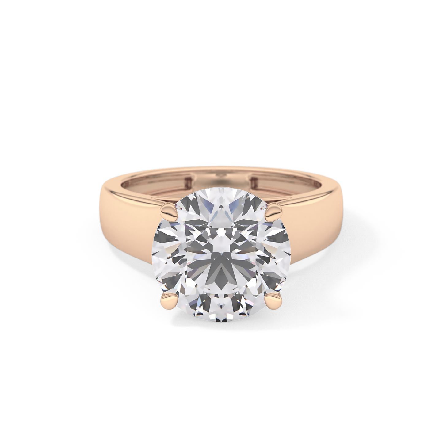 Round Solitaire Lab Grown Diamond Engagement Ring