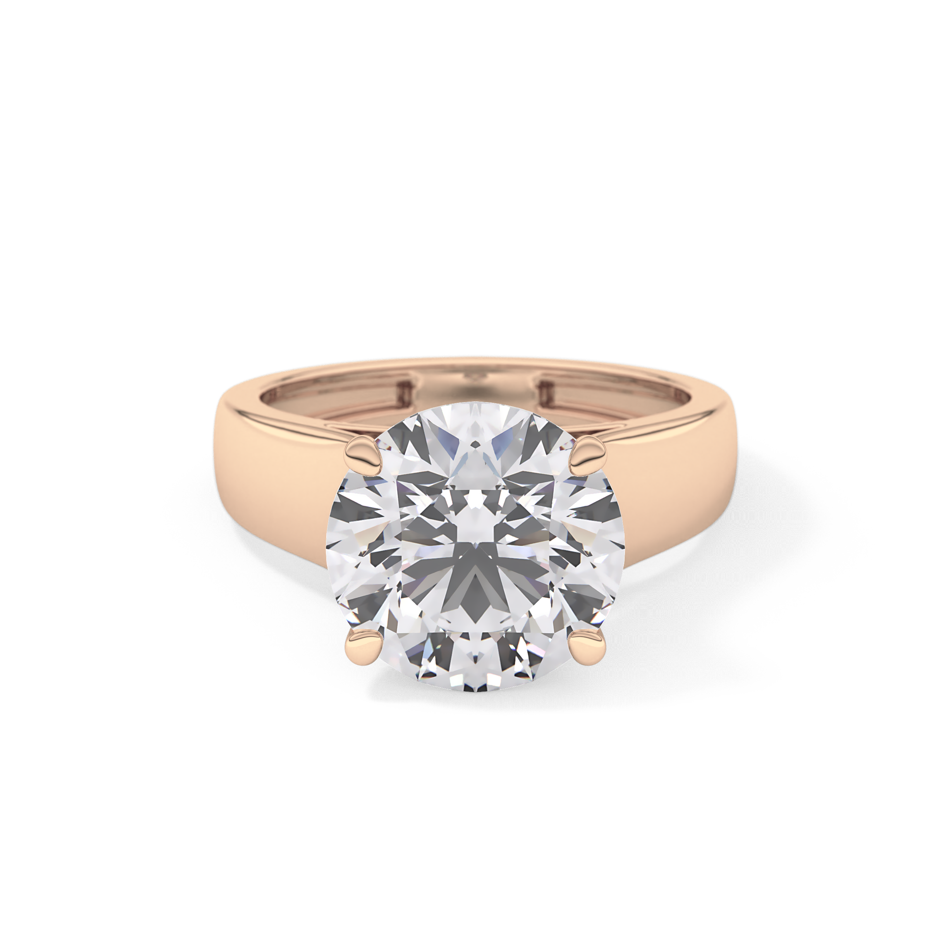 Round Solitaire Lab Grown Diamond Engagement Ring