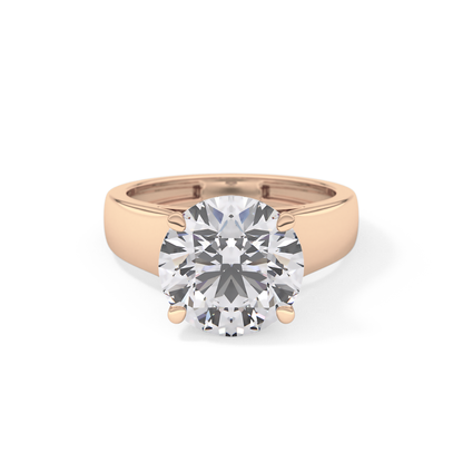Round Solitaire Lab Grown Diamond Engagement Ring
