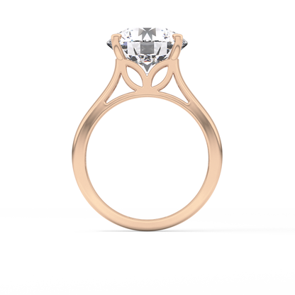 Round Solitaire Lab Grown Diamond Engagement Ring