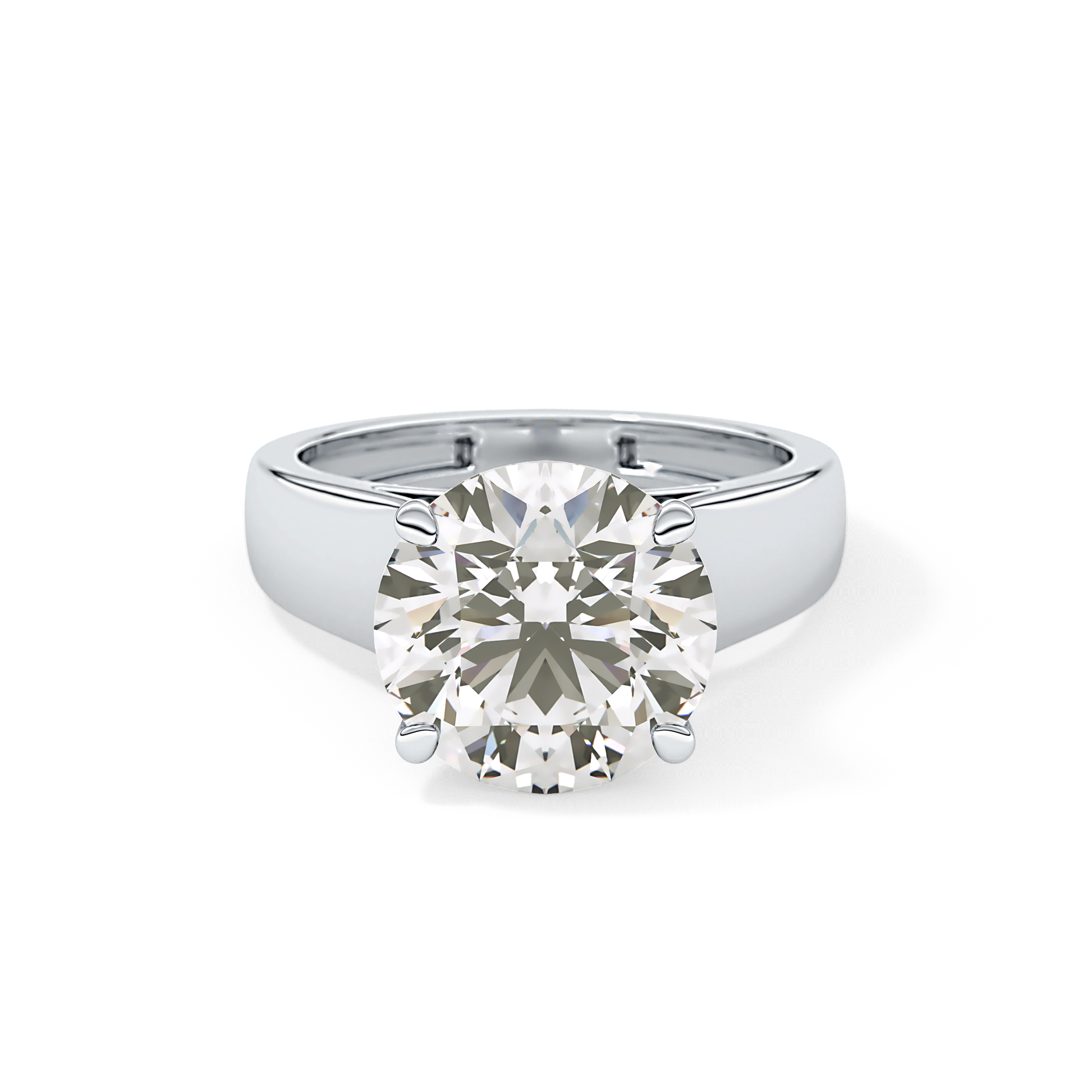 Round Solitaire Lab Grown Diamond Engagement Ring