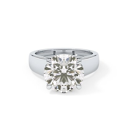 Round Solitaire Lab Grown Diamond Engagement Ring