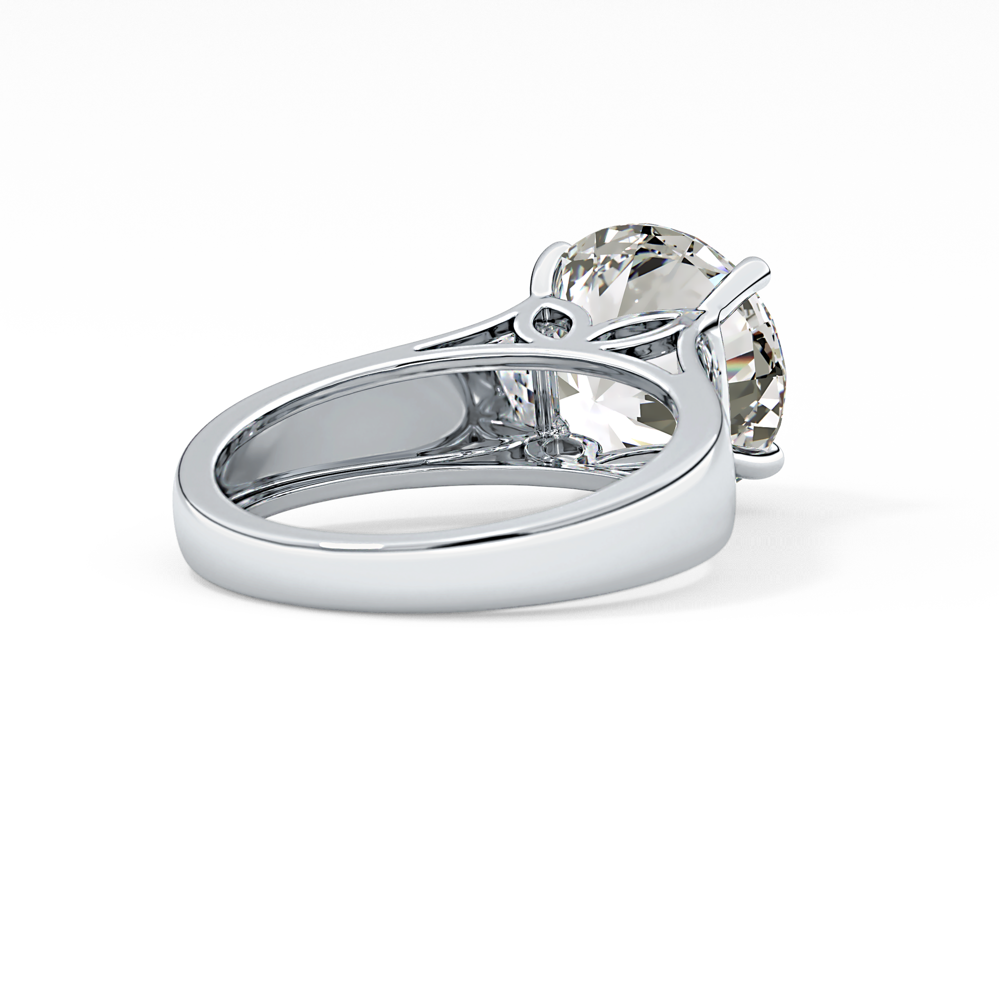 Round Solitaire Lab Grown Diamond Engagement Ring