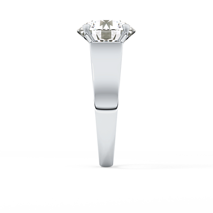 Round Solitaire Lab Grown Diamond Engagement Ring