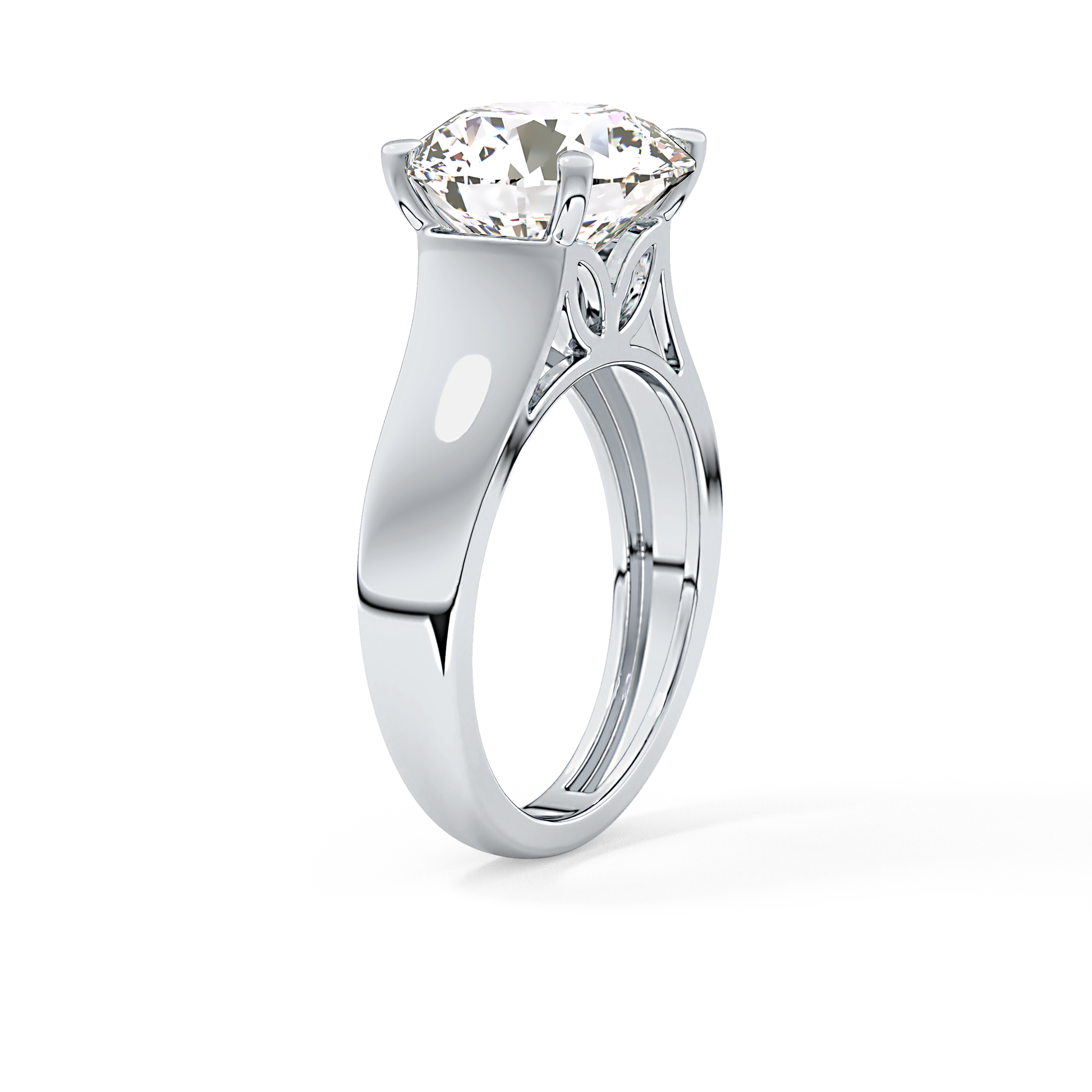 Round Solitaire Lab Grown Diamond Engagement Ring
