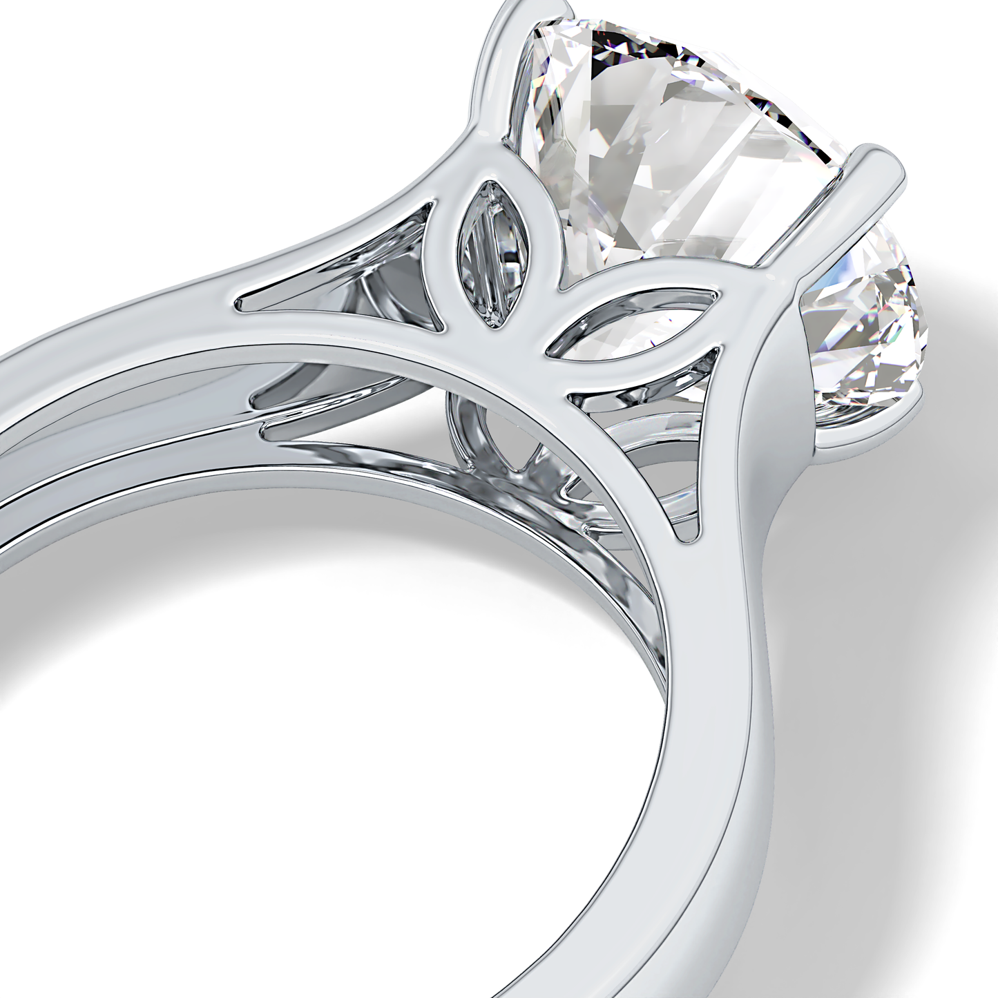 Round Solitaire Lab Grown Diamond Engagement Ring