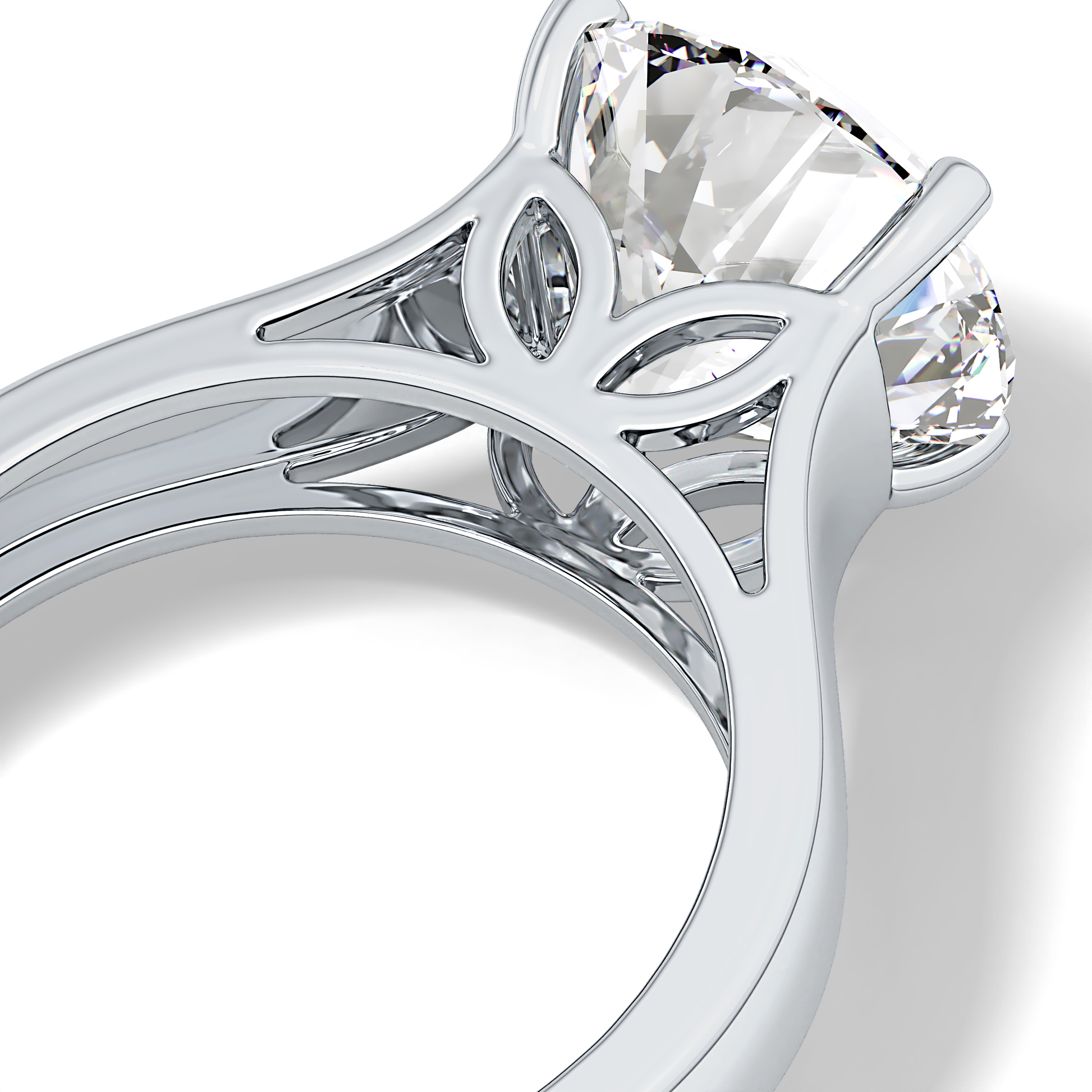 Round Solitaire Lab Grown Diamond Engagement Ring