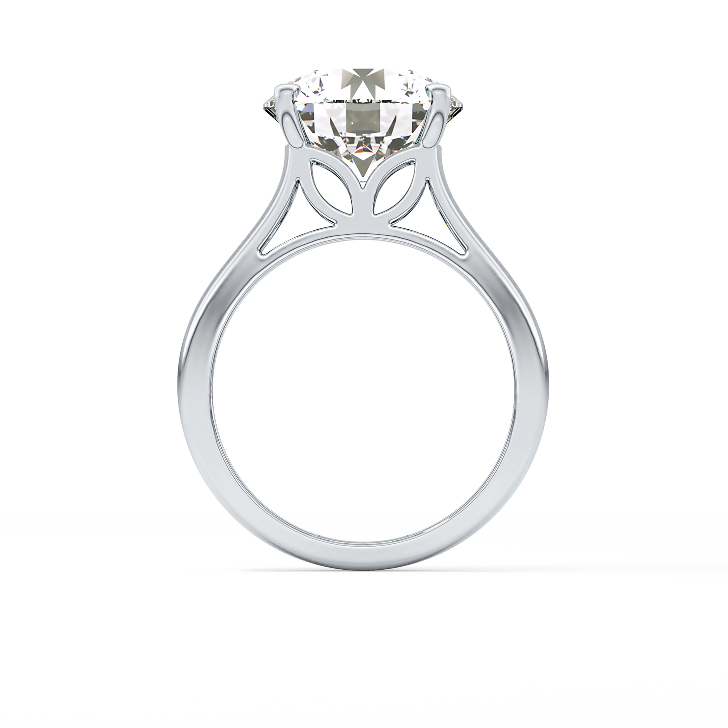 Round Solitaire Lab Grown Diamond Engagement Ring