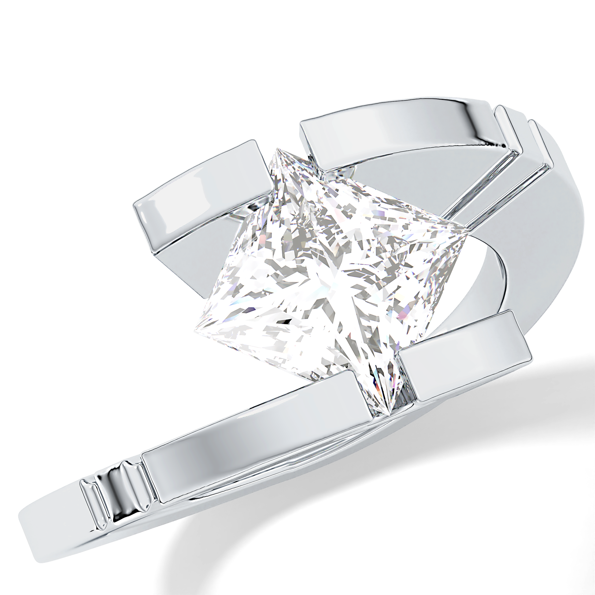 Princess Solitaire Lab Grown Diamond Engagement Ring