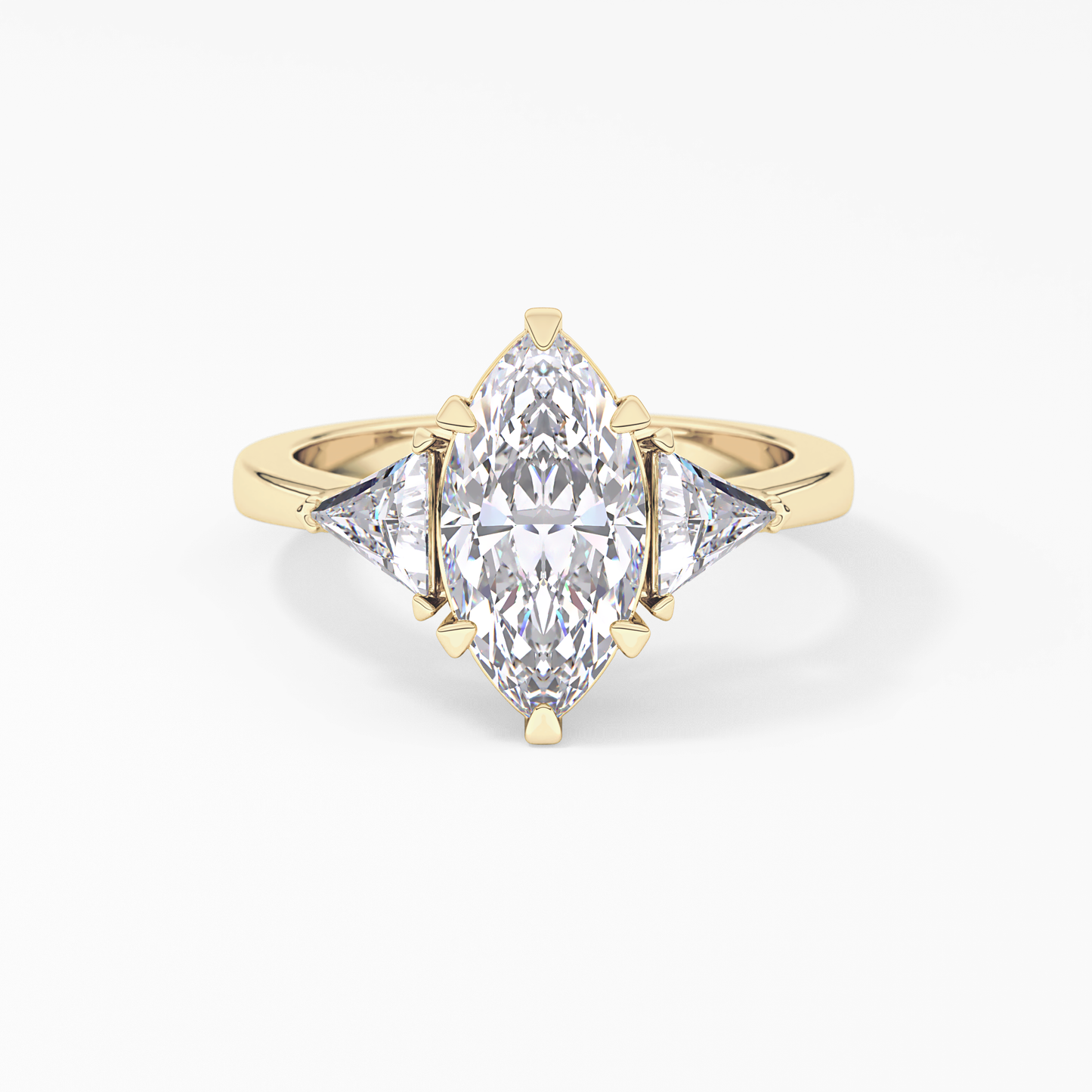 Marquise Three Stone Lab Grown Diamond Engagement Ring
