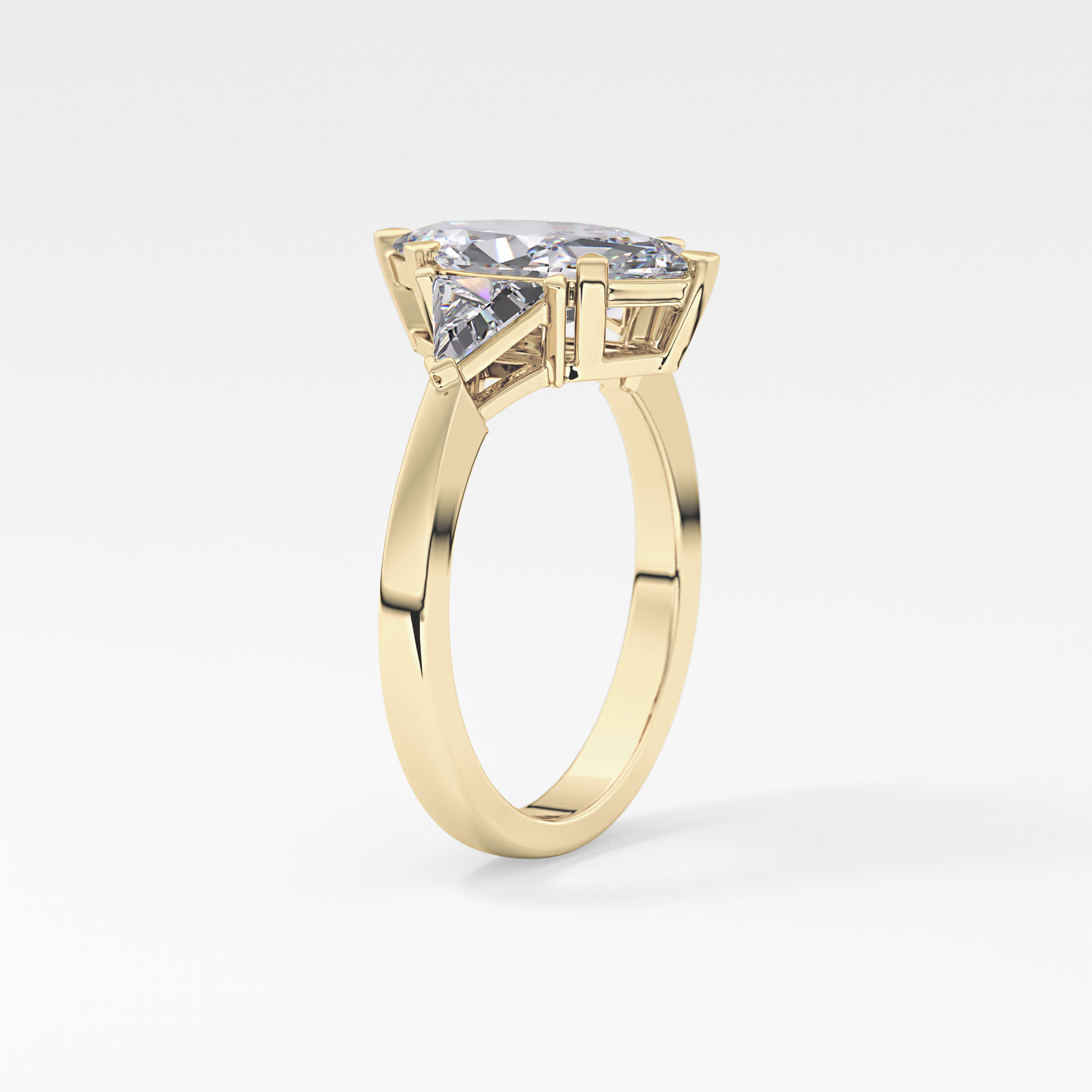 Marquise Three Stone Lab Grown Diamond Engagement Ring