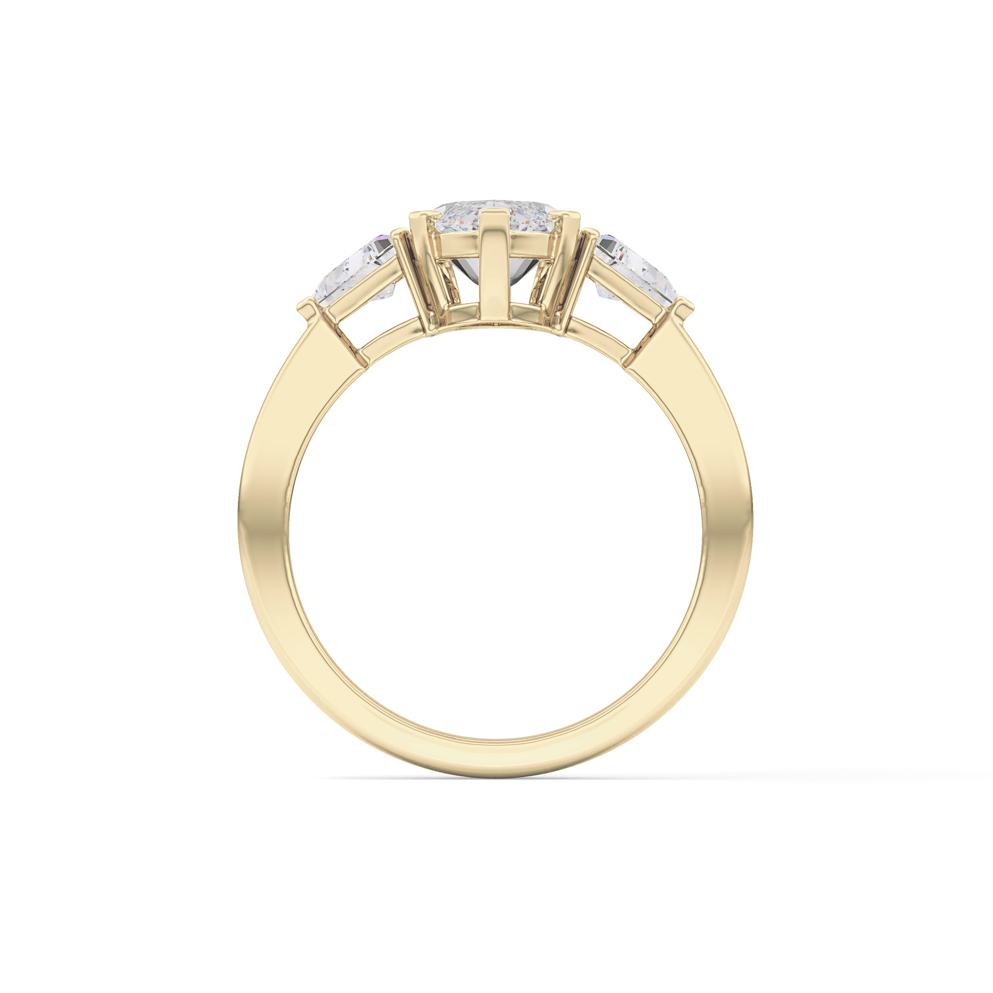 Marquise Three Stone Lab Grown Diamond Engagement Ring