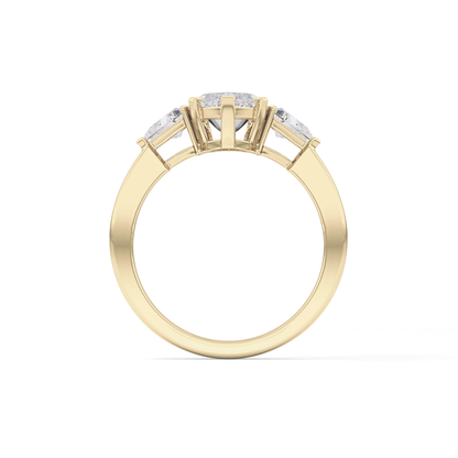 Marquise Three Stone Lab Grown Diamond Engagement Ring