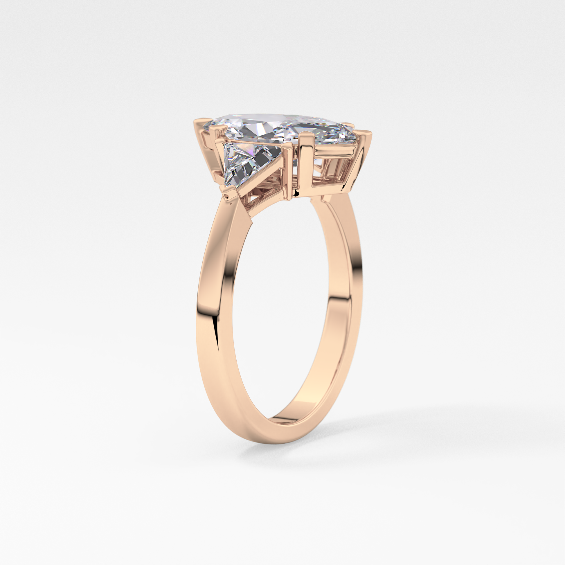 Marquise Three Stone Lab Grown Diamond Engagement Ring