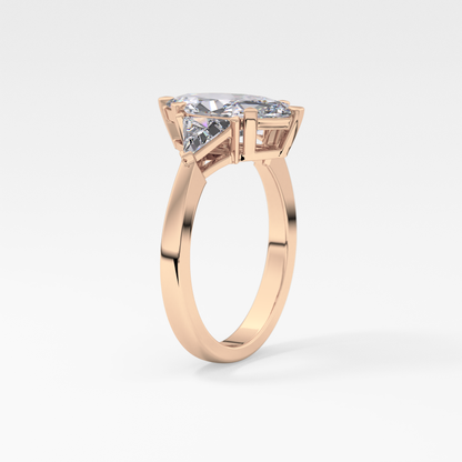 Marquise Three Stone Lab Grown Diamond Engagement Ring