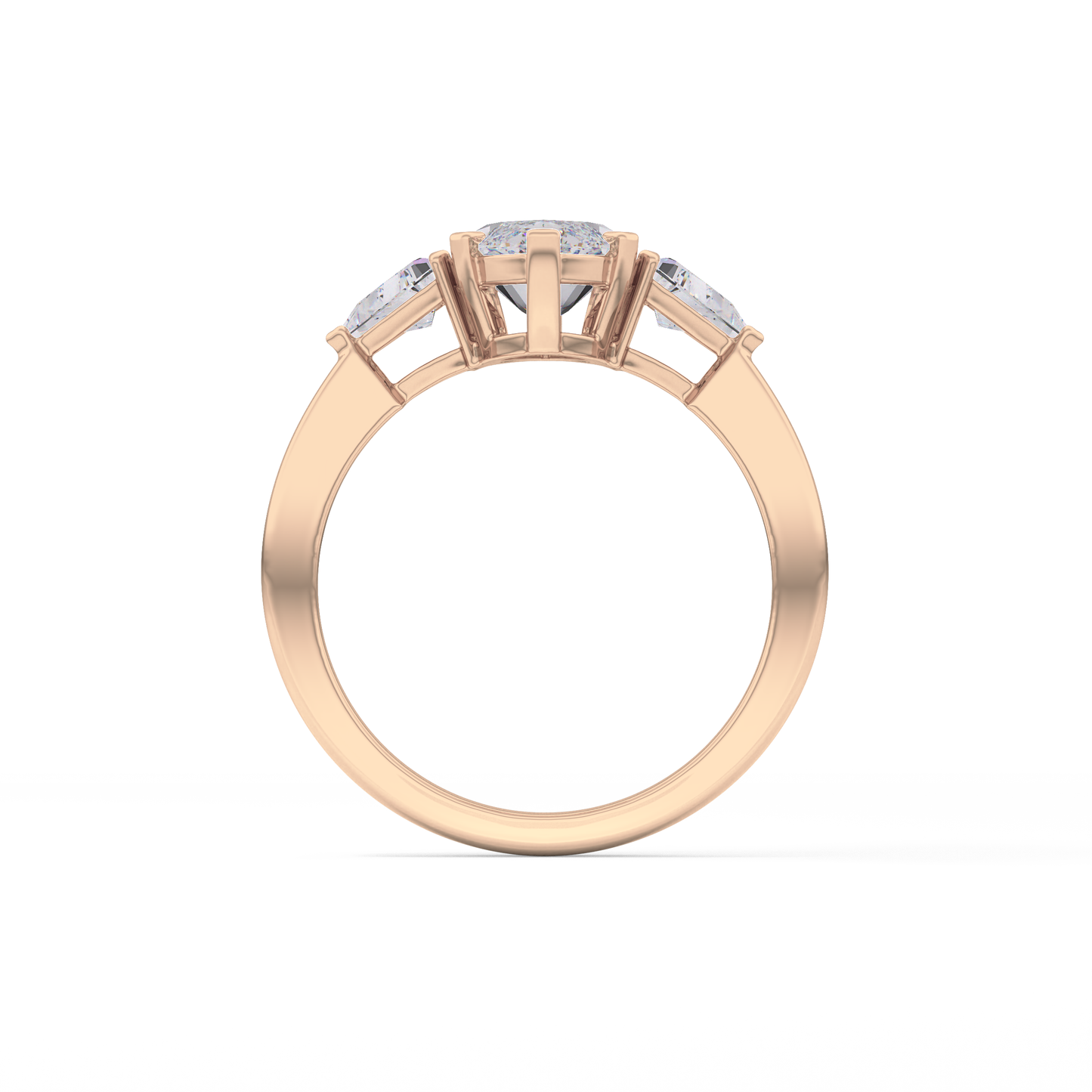 Marquise Three Stone Lab Grown Diamond Engagement Ring
