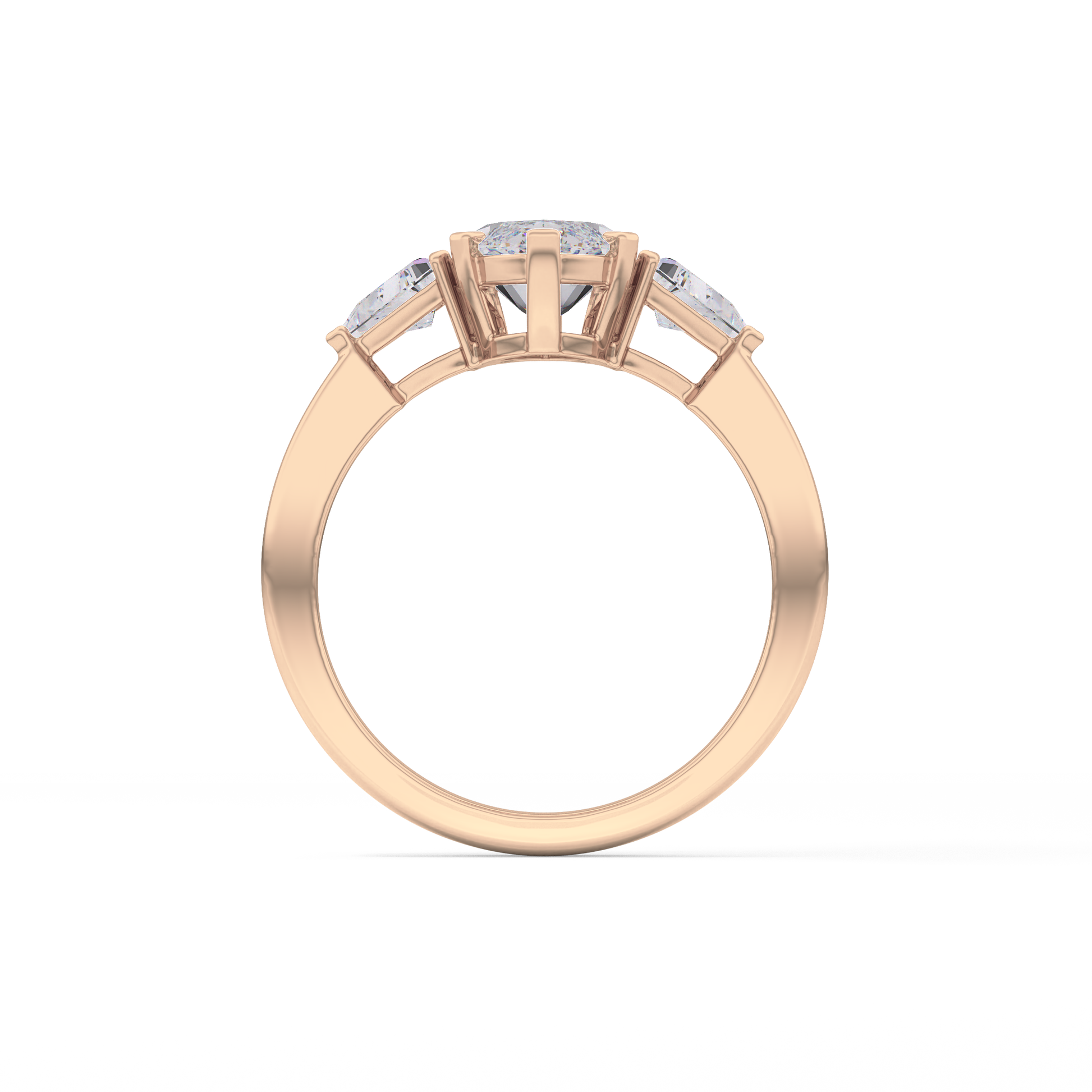 Marquise Three Stone Lab Grown Diamond Engagement Ring