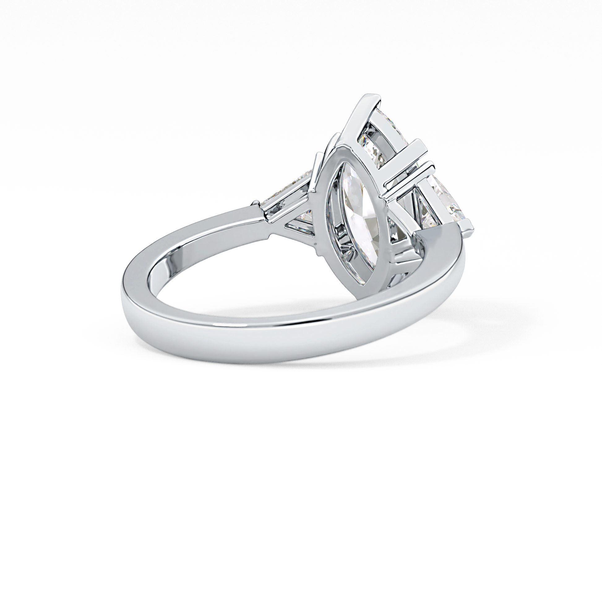 Marquise Three Stone Lab Grown Diamond Engagement Ring