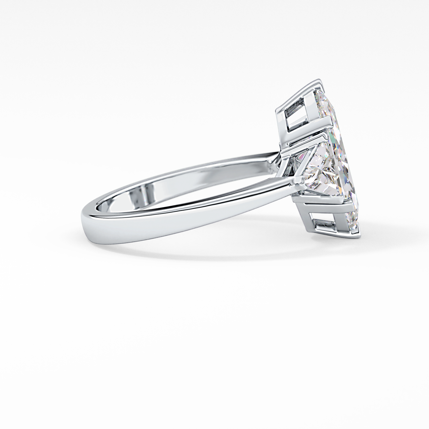 Marquise Three Stone Lab Grown Diamond Engagement Ring
