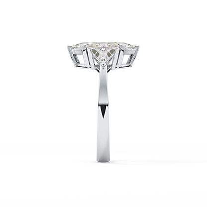 Marquise Three Stone Lab Grown Diamond Engagement Ring