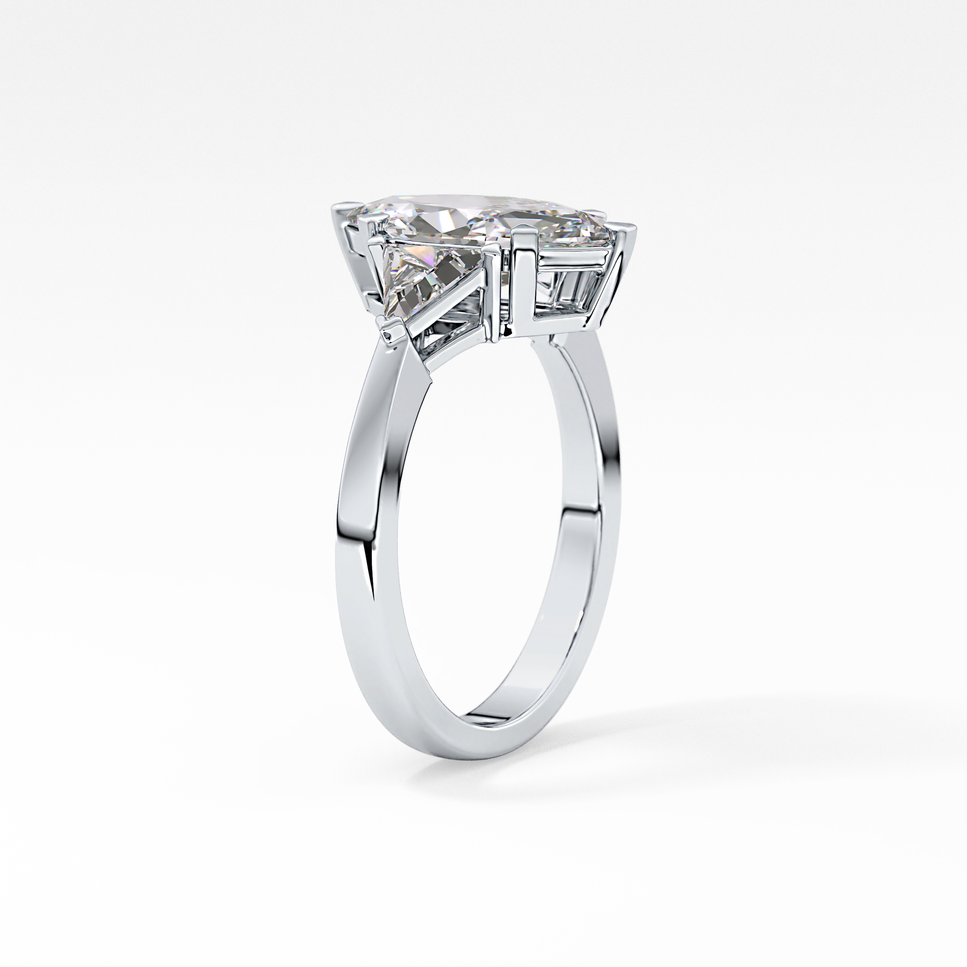 Marquise Three Stone Lab Grown Diamond Engagement Ring