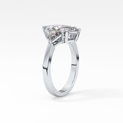 Marquise Three Stone Lab Grown Diamond Engagement Ring