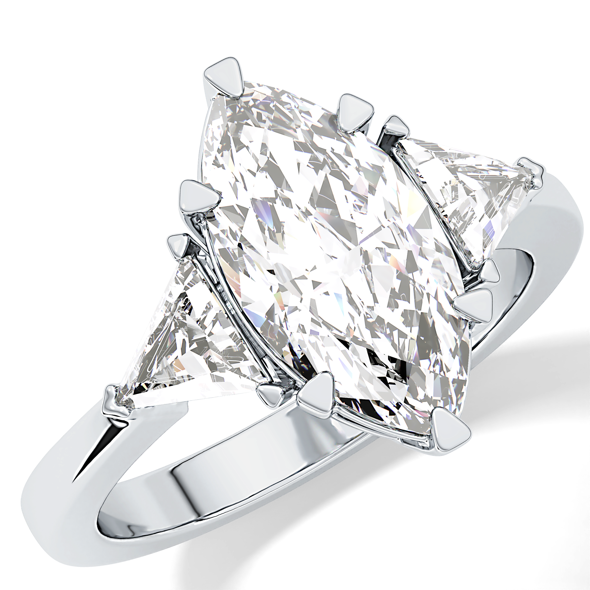 Marquise Three Stone Lab Grown Diamond Engagement Ring