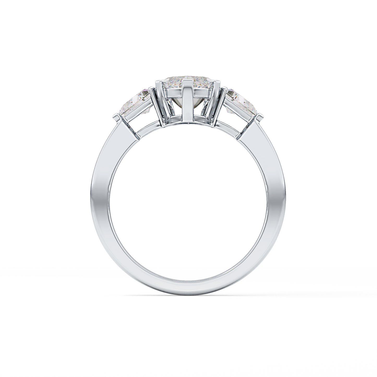 Marquise Three Stone Lab Grown Diamond Engagement Ring