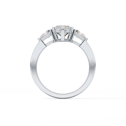 Marquise Three Stone Lab Grown Diamond Engagement Ring