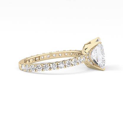 Princess Pave Lab Grown Diamond Engagement Ring