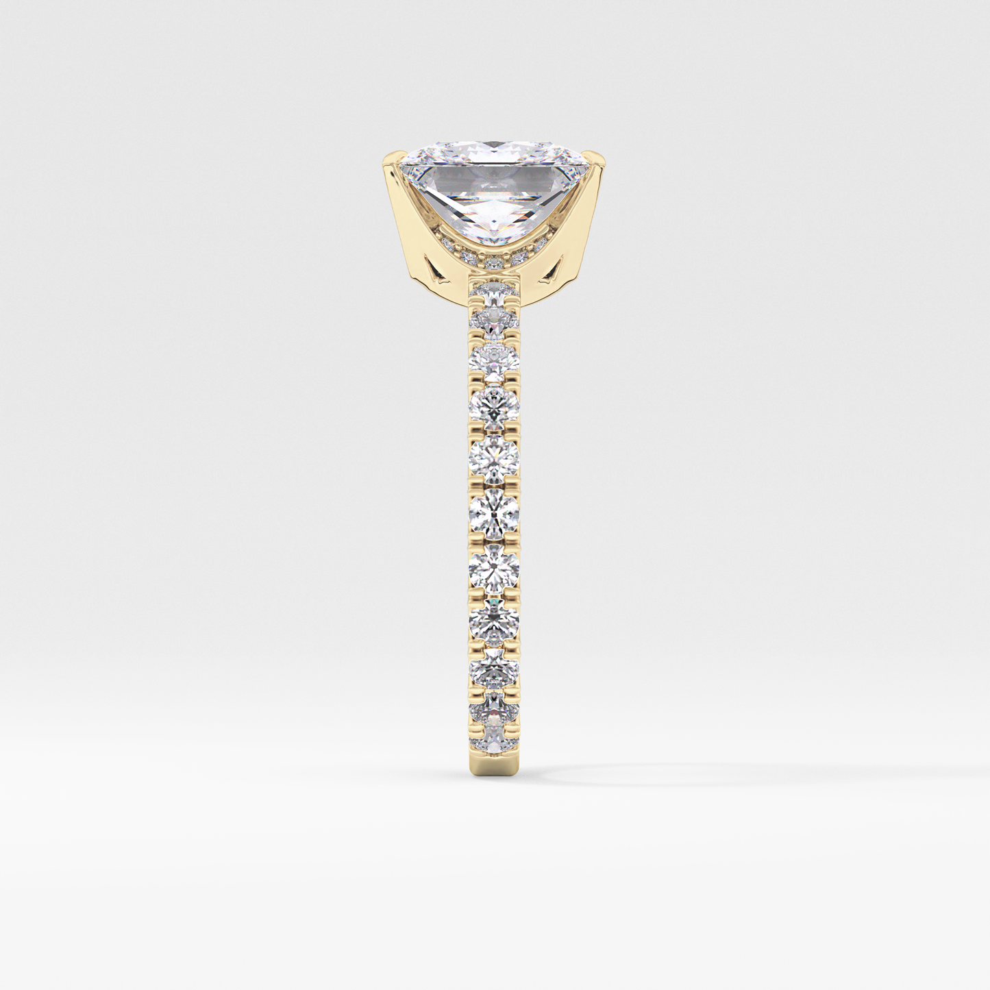 Princess Pave Lab Grown Diamond Engagement Ring