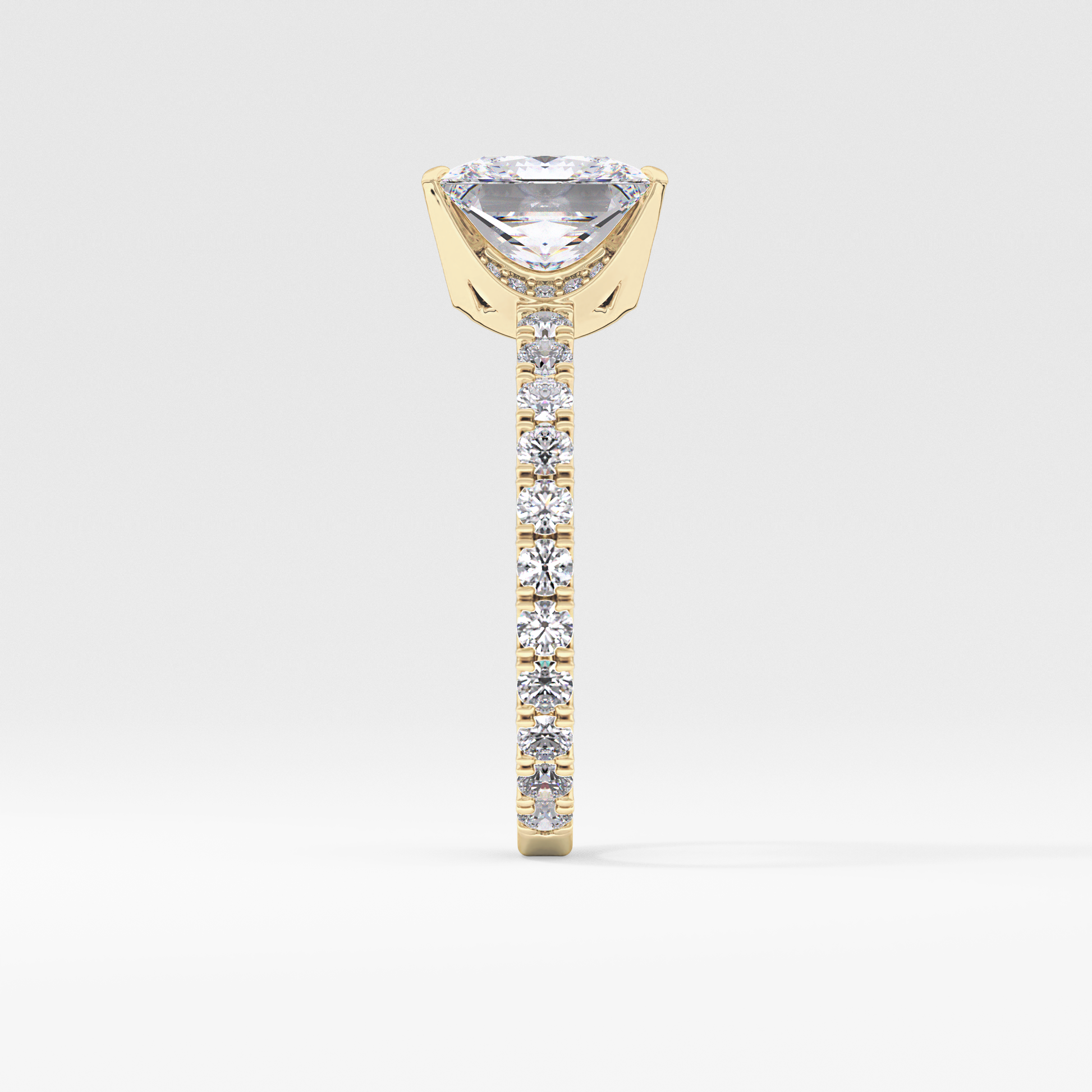 Princess Pave Lab Grown Diamond Engagement Ring