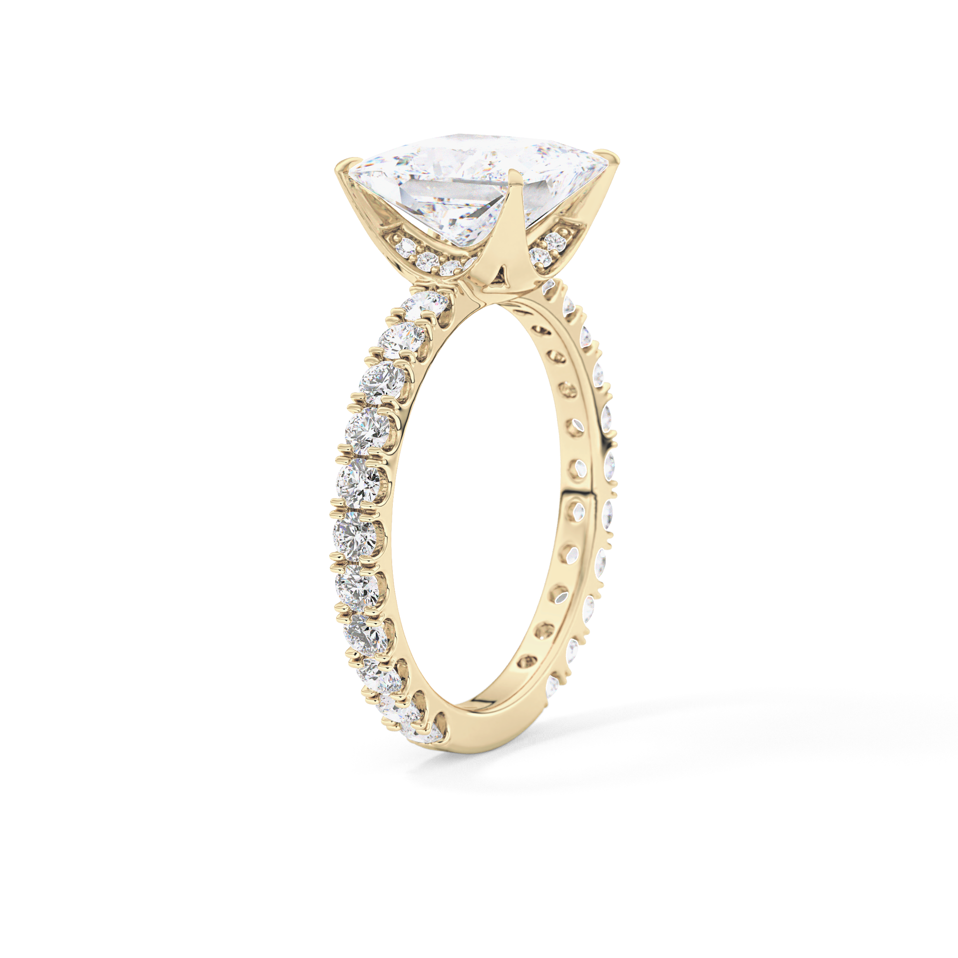 Princess Pave Lab Grown Diamond Engagement Ring
