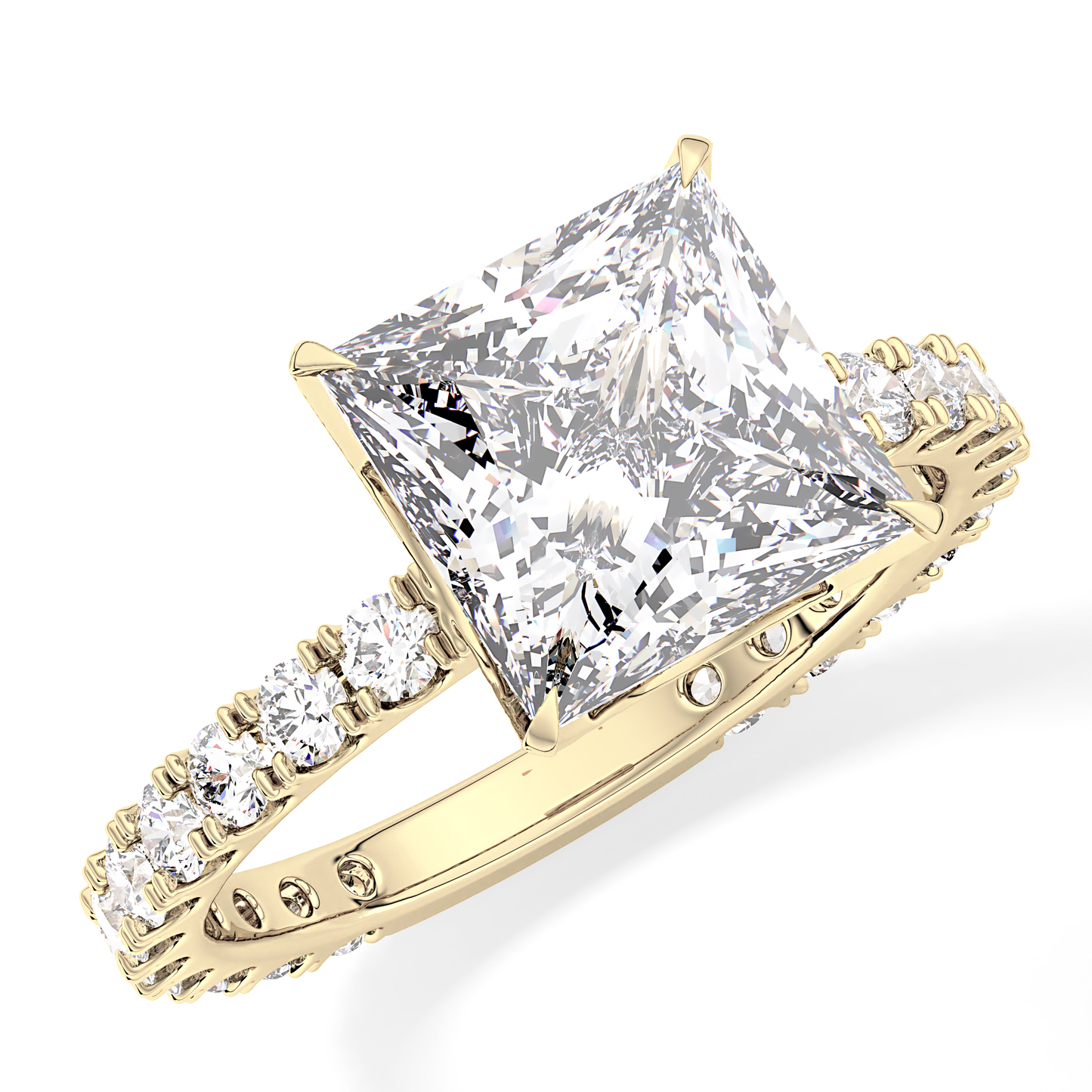 Princess Pave Lab Grown Diamond Engagement Ring