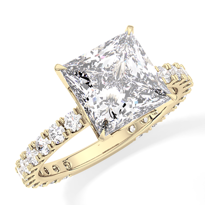 Princess Pave Lab Grown Diamond Engagement Ring