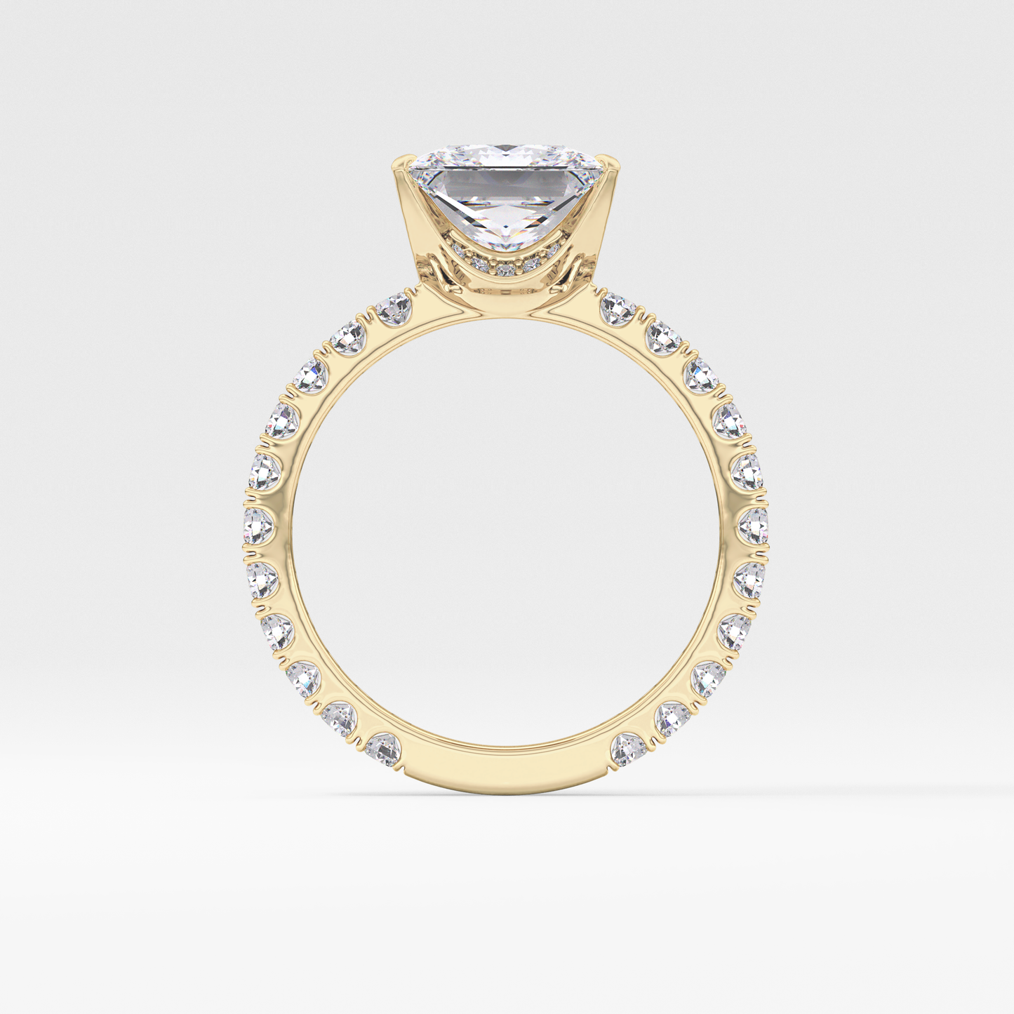 Princess Pave Lab Grown Diamond Engagement Ring