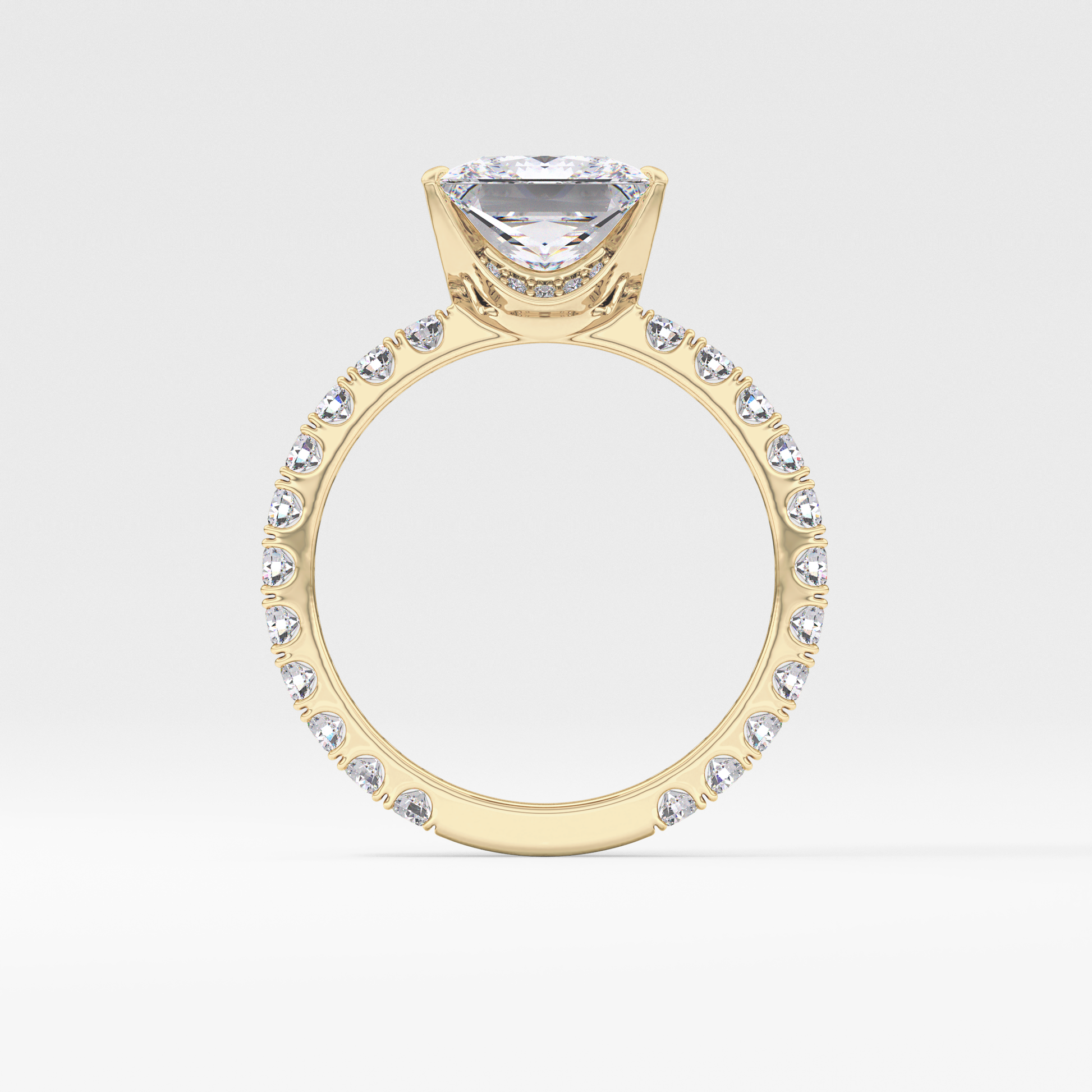 Princess Pave Lab Grown Diamond Engagement Ring