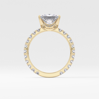 Princess Pave Lab Grown Diamond Engagement Ring