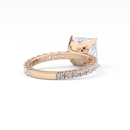Princess Pave Lab Grown Diamond Engagement Ring