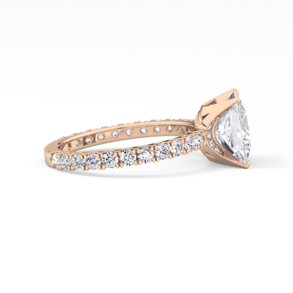 Princess Pave Lab Grown Diamond Engagement Ring