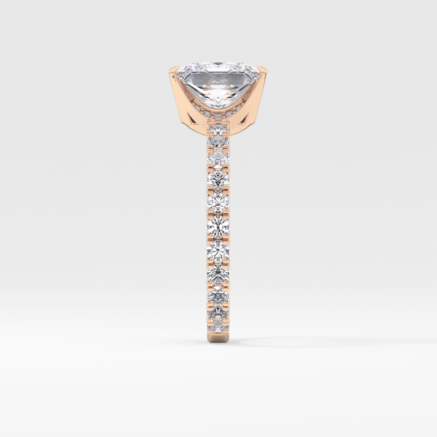 Princess Pave Lab Grown Diamond Engagement Ring