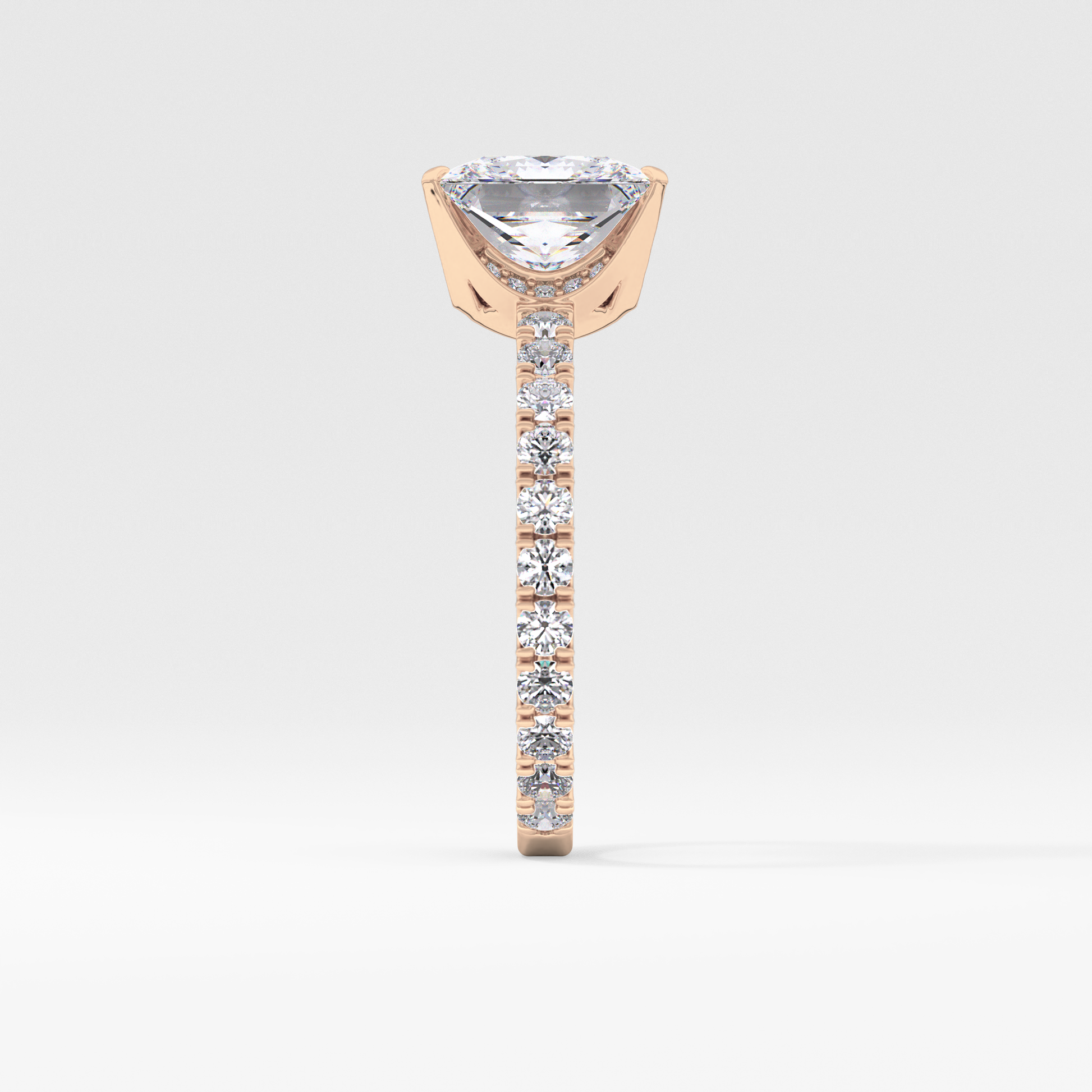 Princess Pave Lab Grown Diamond Engagement Ring