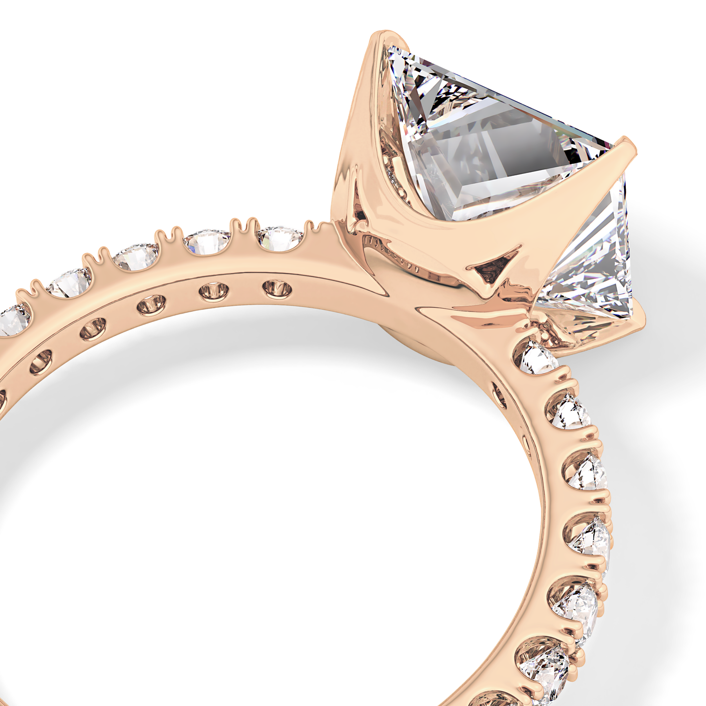 Princess Pave Lab Grown Diamond Engagement Ring